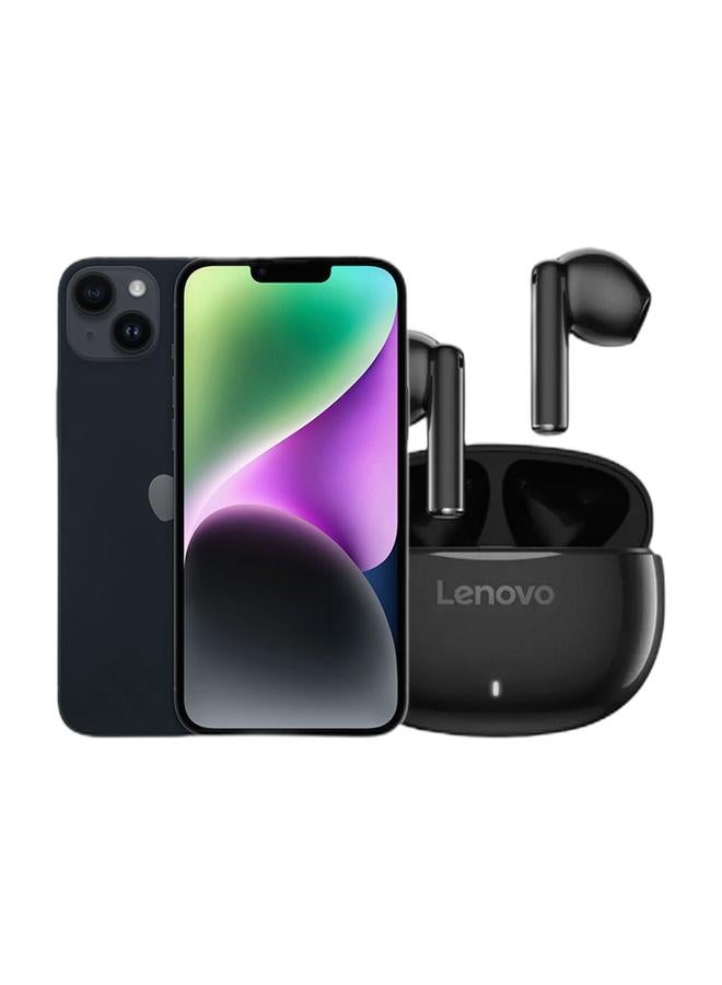 Apple Renewed - iPhone 14 Plus 128GB Midnight 5G With Facetime - International Version & Renewed - E310 True Wireless Stereo Earbuds, Bluetooth 5.3, 13mm Drivers, AI Call Noise Reduction, 20 Hours Playtime, USB-C Charging, Lightweight - Black , with 1-Year Replacement Warranty Bundle - Image 1